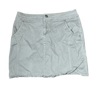 Ascend Casual Mini‎ Skirt Pencil Stretch Gray Lined Tulip Hem Women Size 4